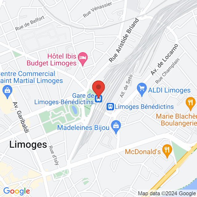 Gare de Limoges-Bénédictins map