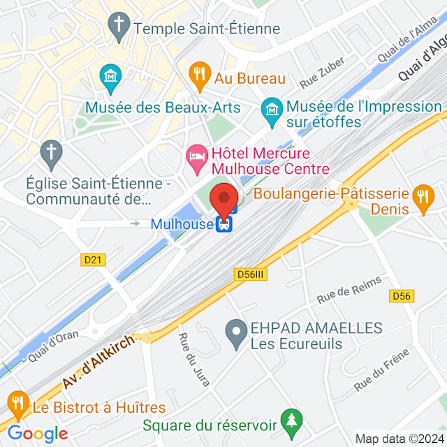 Gare de Mulhouse map