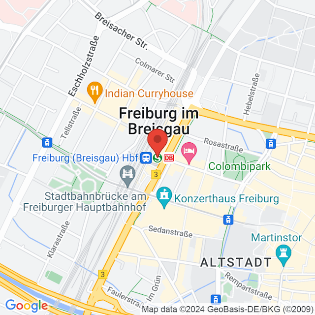 Freiburg(Breisgau) Hbf map