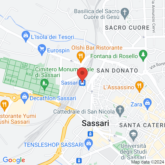 Sassari map