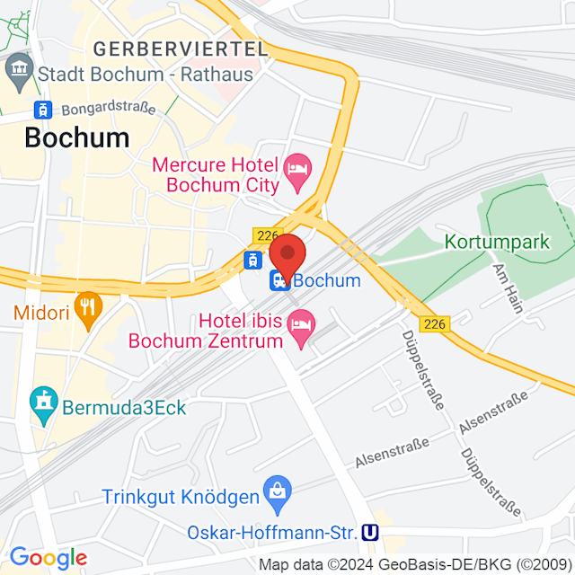 Bochum Hbf. map