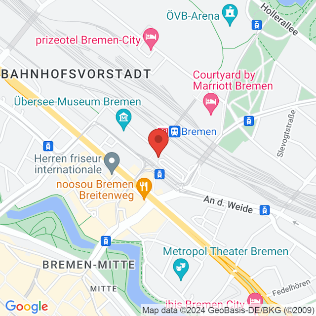 Bremen Hauptbahnhof map